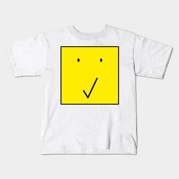 Check face - Tick face 02. Kids T-Shirt by ezunique